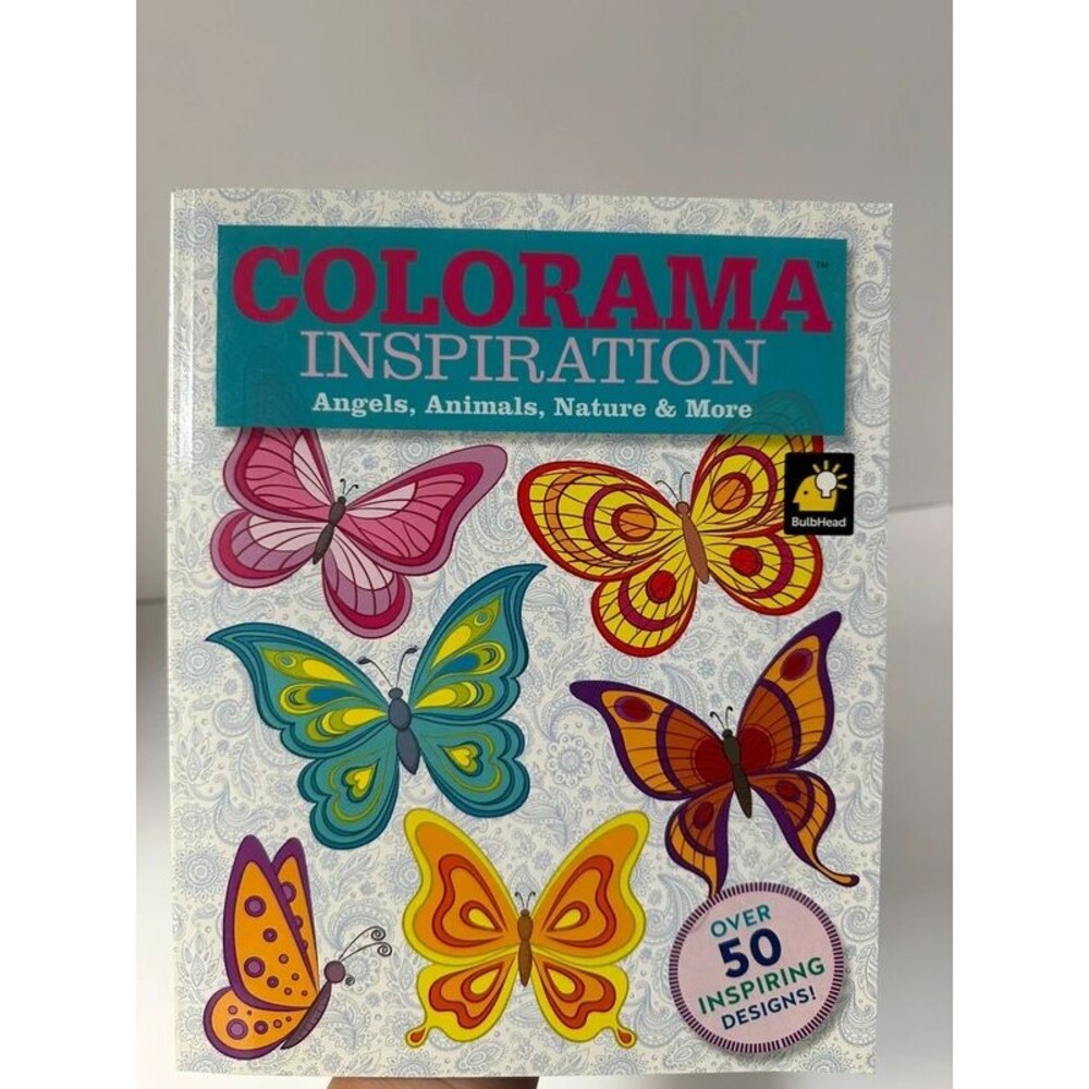 Colorama Inspiration Adult Coloring Book 2015 Angels Animals Nature Butterflies